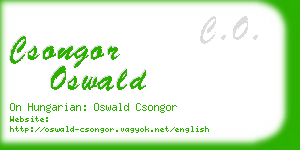 csongor oswald business card